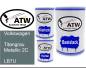 Preview: Volkswagen, Titangrau Metallic 2C, LB7U: 500ml Lackdose + 500ml Klarlack + 250ml Härter - Set, von ATW Autoteile West.